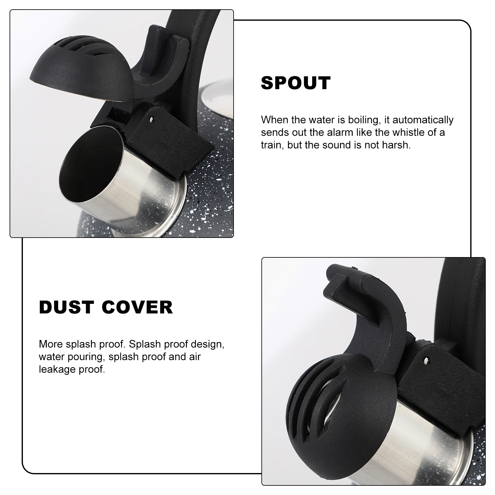 

Whistling Tea Kettle Stainless Steel 2.5L Thickened Water Kettle Boiling Teakettle Household Induction Cooker Safe Handle