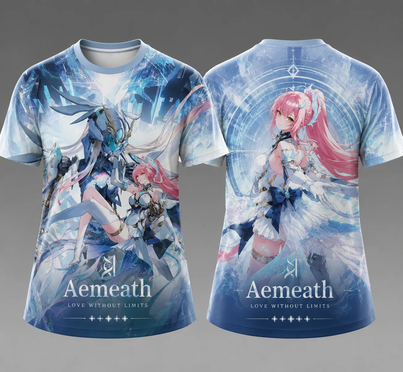 Wuthering Waves Aemeath Y2K Unisex, All Over Print T-Shirt, Anime Short Sleeve Tee Breathable Quick Dry Polyester Sports Top