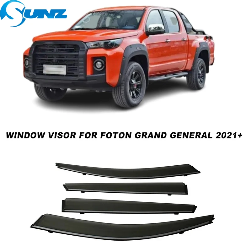 

Side Window Visor For Foton Grand General 2021 2022 2023 2024 2025 Car Window Deflector Shade Weather Shield Sun Rain Guard