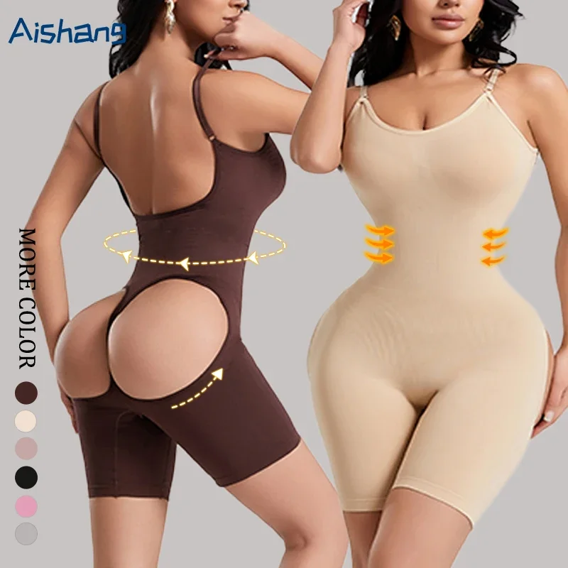 

Women Tummy Control Slimming Waist Trainer Postpartum Bodysuits Backless Bodysuits Seamless Butt Lifter Shapewear Body Shaper