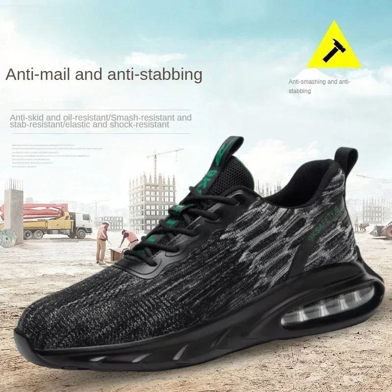 DurableSmash-proof And Puncture-proof Lightweight Breathable Steel Head Safety Shoes Protective Shoes Are Issued One By One