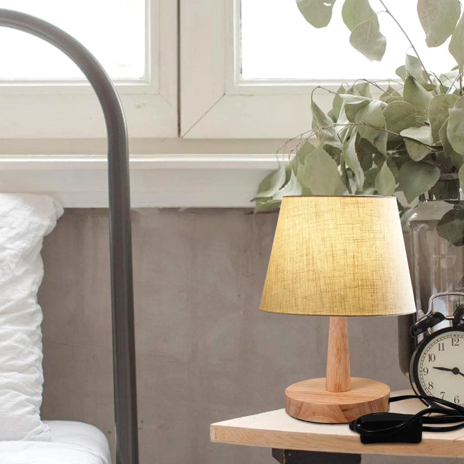 

Wooden Lamp Holder E27 St Table Decor Desk Accessory Rounded Base High Quality Durable Safe Bedroom Office Decoration Stable