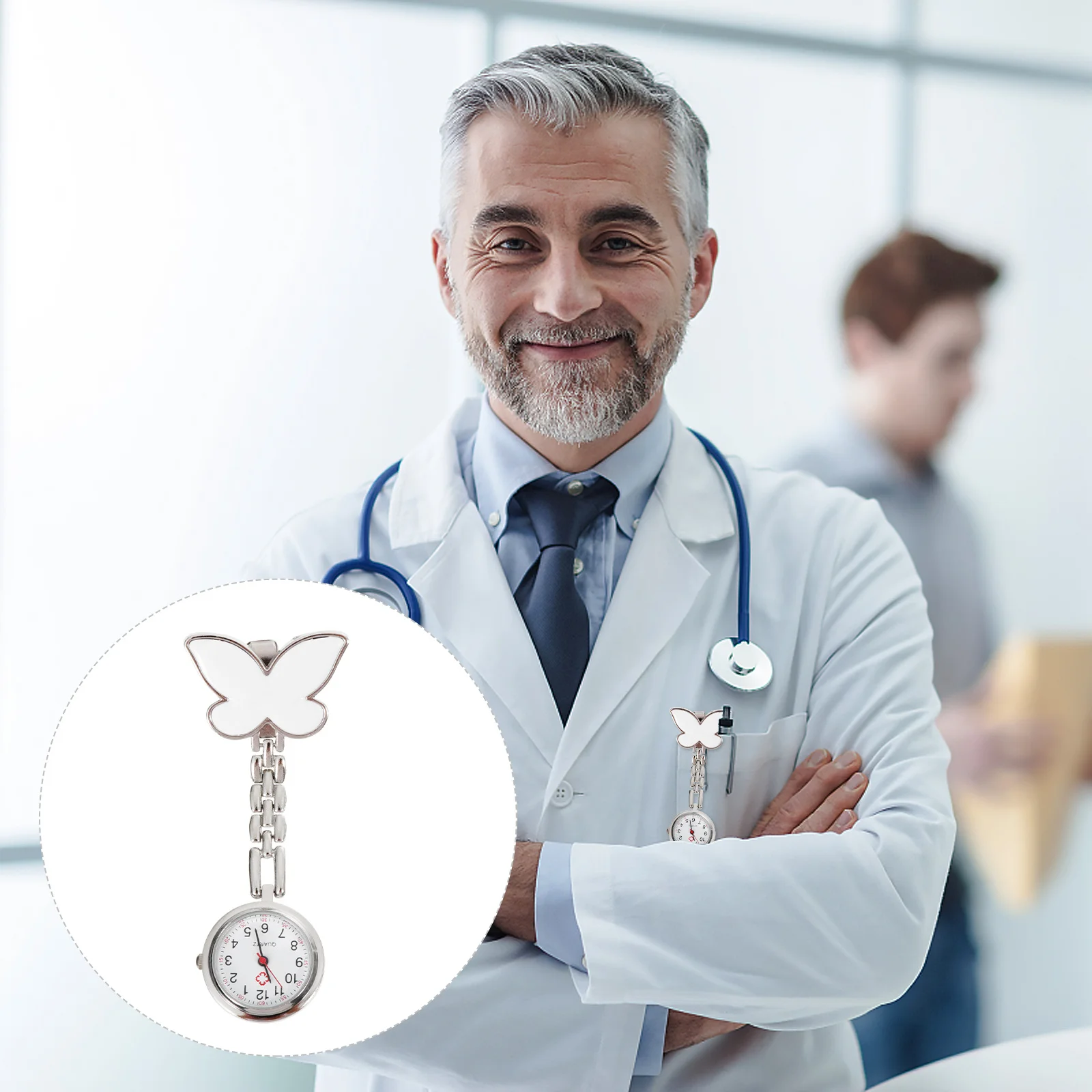 

Women Butterfly Nurse Watch Fashion Medical Timepiece Doctor Staff Gift Nurse Work Wear Accessory