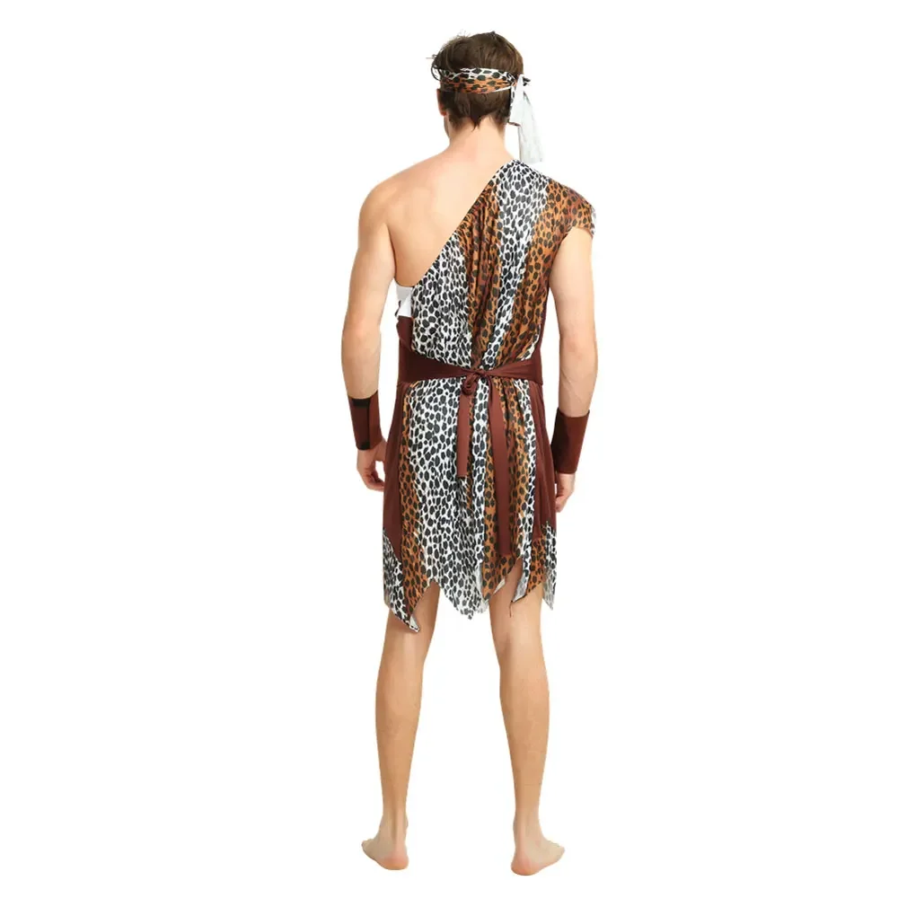 Volwassen Stenen Tijdperk Holbewoner Cavewoman Cosplay Kostuum Indianen Primitieve Cosplay Voor Mannen Vrouwen Purim Halloween Kostuums Verkleedkleding