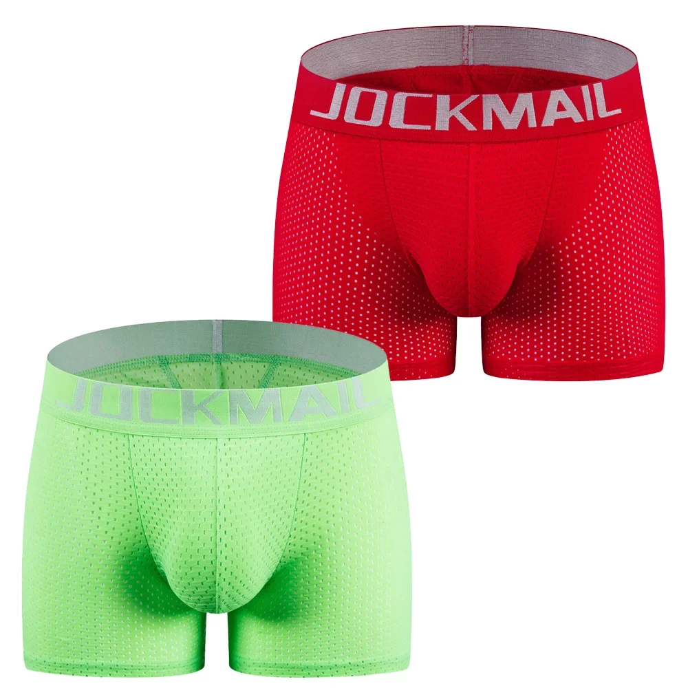 

JOCKMAIL 2 шт. мужские боксеры Homme с длинной сеткой, сексуальные трусы-боксеры Amcik Arasi Külot Gay Bulge Push Back Sous Vetement, комплект боксерских боксеров