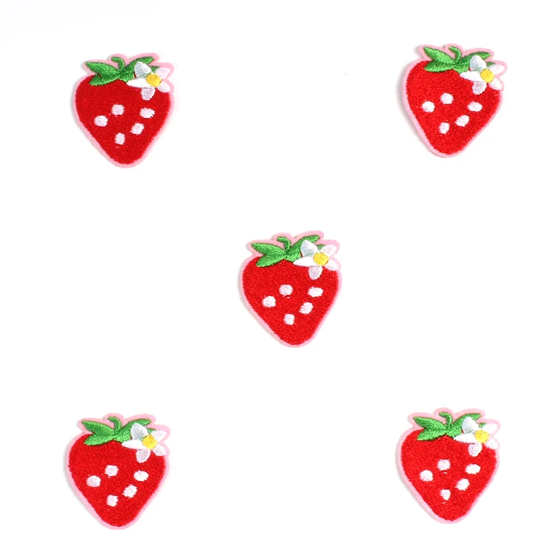 Cartoon Fruits Patches Embroidery Cherry Strawberry Lemon Stickers DIY Clothing Badge Iron On Clothes Appliques Bags Jeans Patch