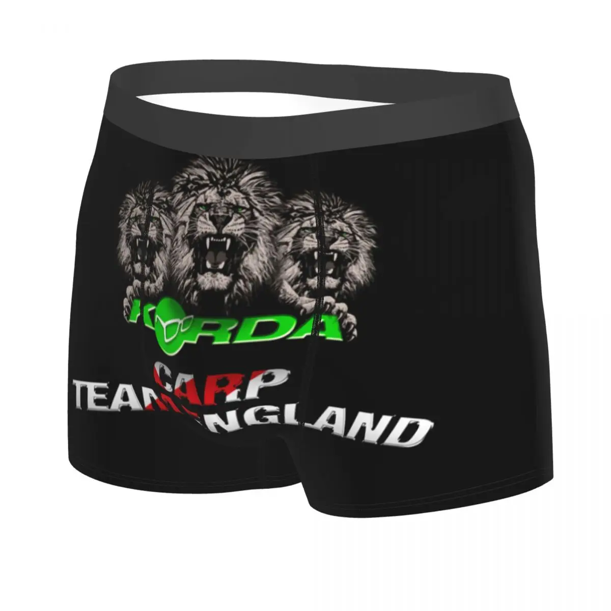 Korda-Boxer avec logo de pêche imprimé en 3D pour homme, caleçon doux, caleçon poisson carpe, cadeau de sous-vêtement, culotte