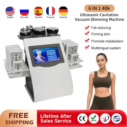 KIM8 6 In 1 40K Ultrasonic Cavitation Vacuum Radio Frequency Laser 8 Pads Lipo Laser Slimming Machine Weight Loss And Firming