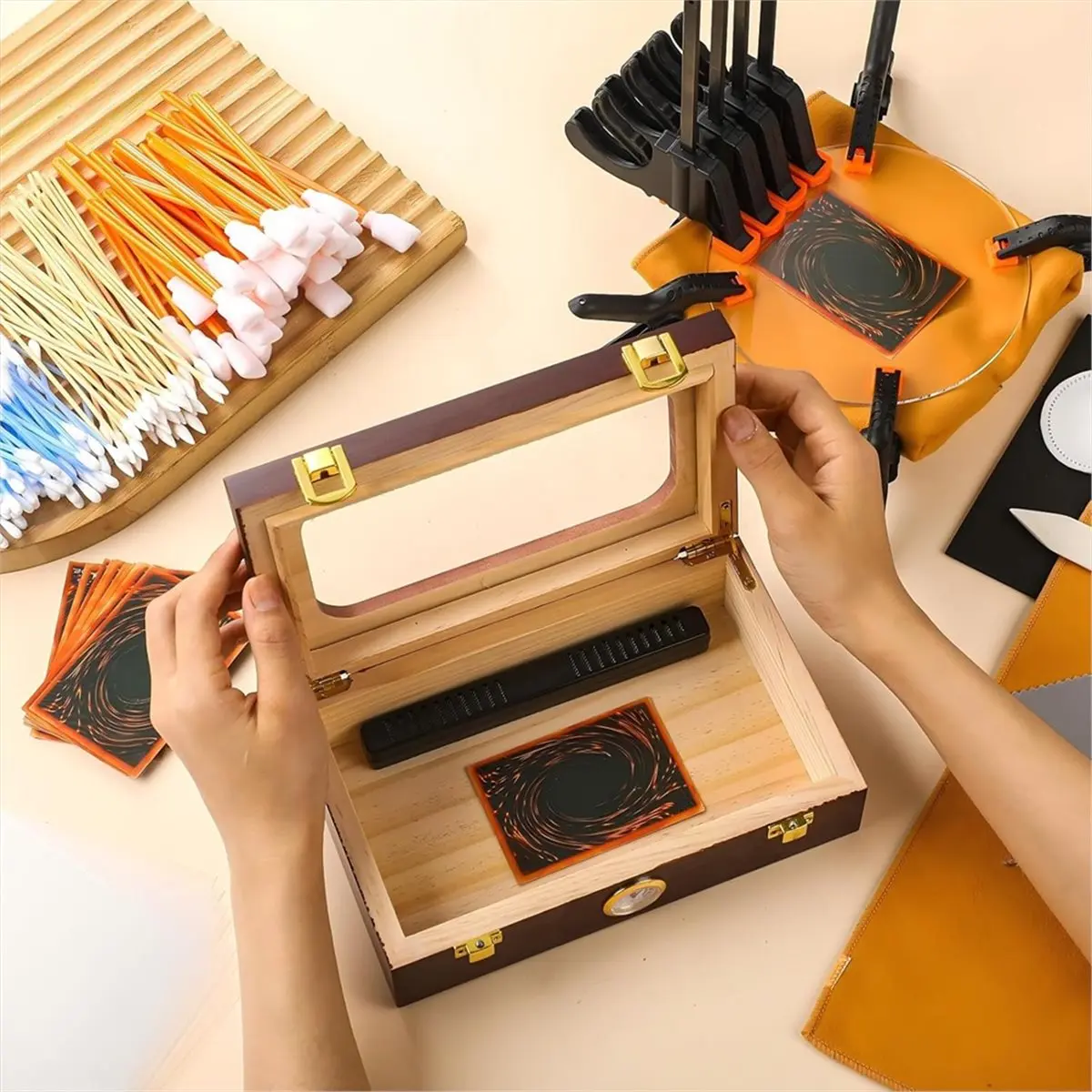 2026 New Card Flattening Tool Kit Trading Card Repair Accessory Grading Cleaning Kit for Collectors Collectible Cleaning Protect