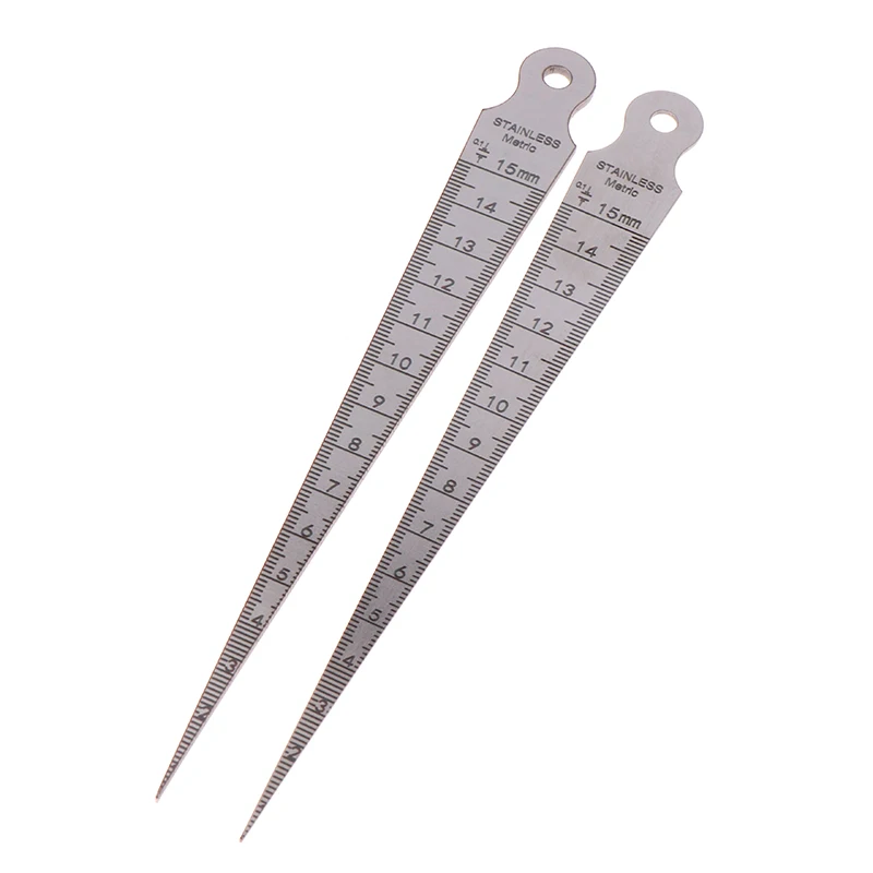 1-15mm 201 Stainless Steel Taper Gauge Feeler Inner Diameter Ruler Hole Measuring Tool DIY For Taper Aperture Scale