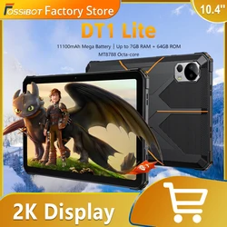 FOSSiBOT DT1 Lite Rugged Tablet 10.4'' 2K-Large Screen Android 13 Pad Tablet 11000mAh Battery 4GB RAM 64GB ROM