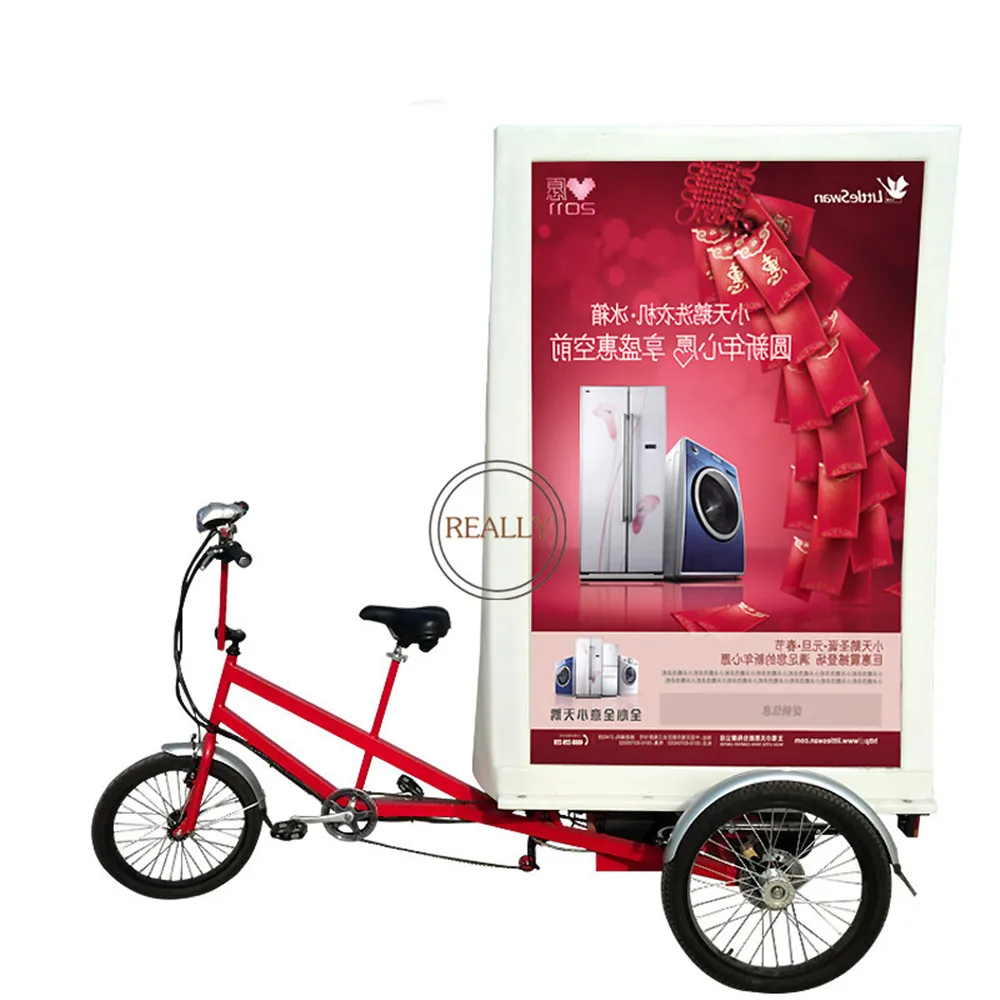 

T01D Led Advertising Bike Street Advertising Tricycle Bicycle for Advertisement Adult Electric Billboard