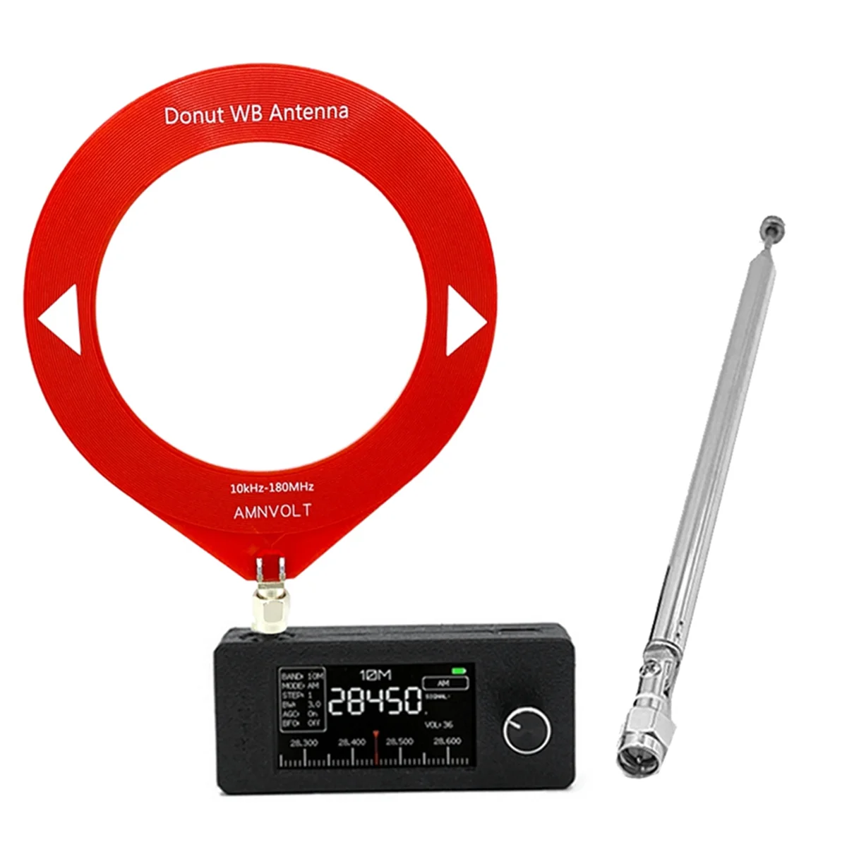 

ABGISI4732 Mini Radio Receiver+Antenna 10KHz-180MHz Portable Shortwave Radio Receiver SW LW AM FM SSB Mini SI4732 Radio