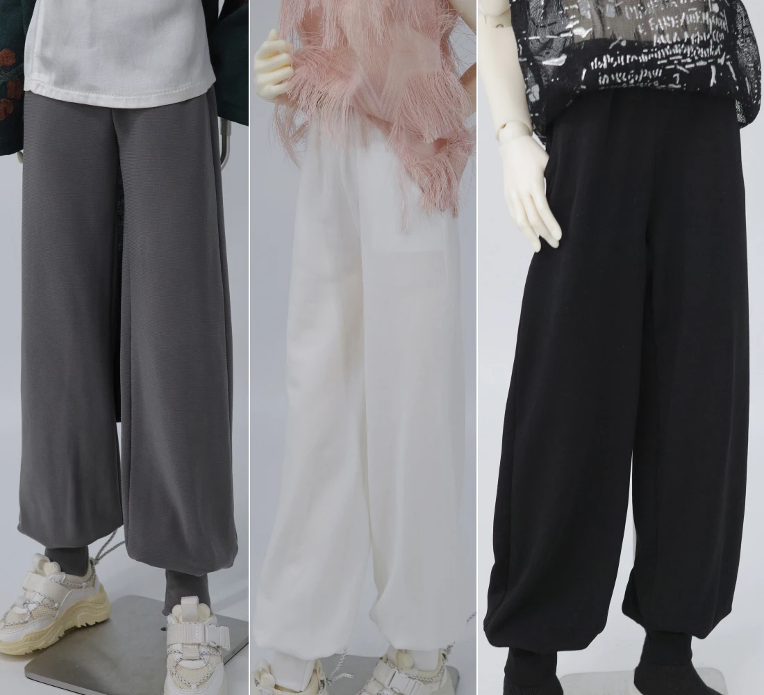 

HOT BJD Doll Clothes 1/4 1/3 Casual Wide Leg Pants DD MSD Crystal Hemp Stretch Kung Fu Pants POPO68 Uncle ID75 Doll Accessories