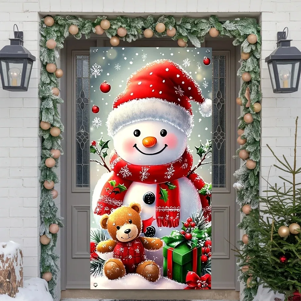 banner-de-decoracao-tematica-de-natal-com-boneco-de-neve-e-urso-de-pelucia-fundo-para-decoracao-de-festa-de-aniversario-infantil-e-fotografia
