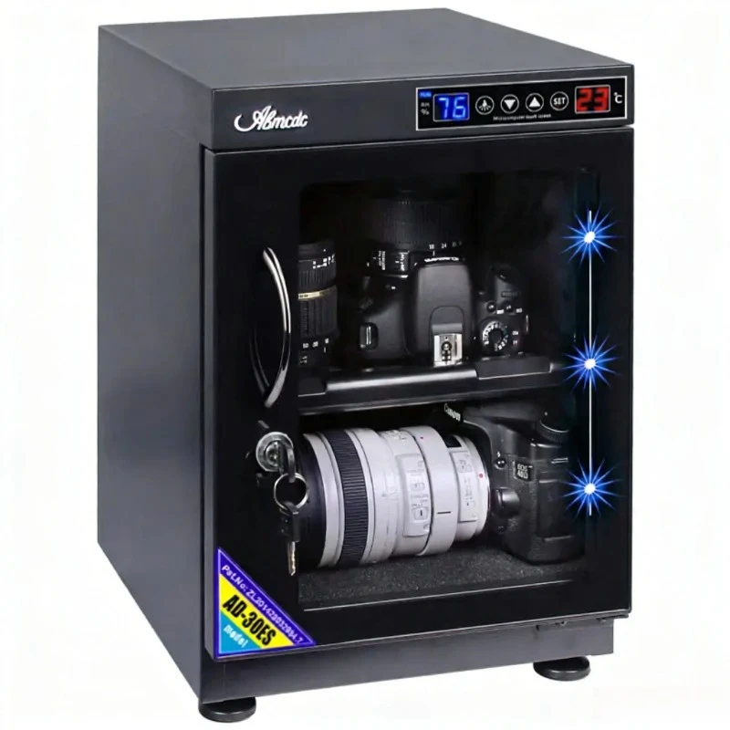 

DSLR Camera Lens Dry Box Electronic Dehumidifier Storage Cabinet for Stamp Collection & Photography Equipment Moisture Proof