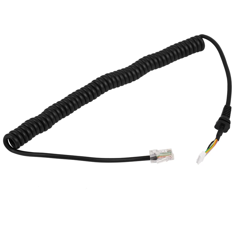 Car Hand Speaker Microphone Replacement Mic Cables Cord Wire For YAESU MH-48A6 For Car Radio Talkie Walkie Telephone Spring Line