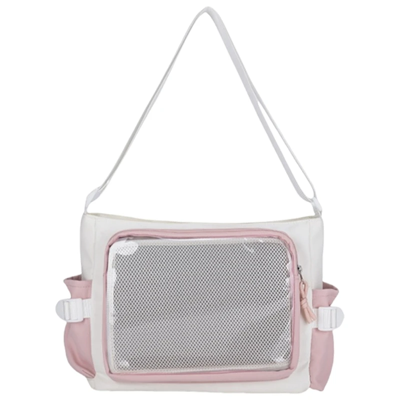 Fashionable Itabag Student Nylon Shoulder Bags Aesthetic Crossbody Purse Pin Handbag for Woman Fashionable Enthusiast