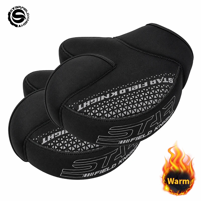 Star Field Knight Motorcycle Cycling Handlebar Mitts Winter Warm Gloves Grip Riding Muffs Cover Windproof Rainproof Snowproof