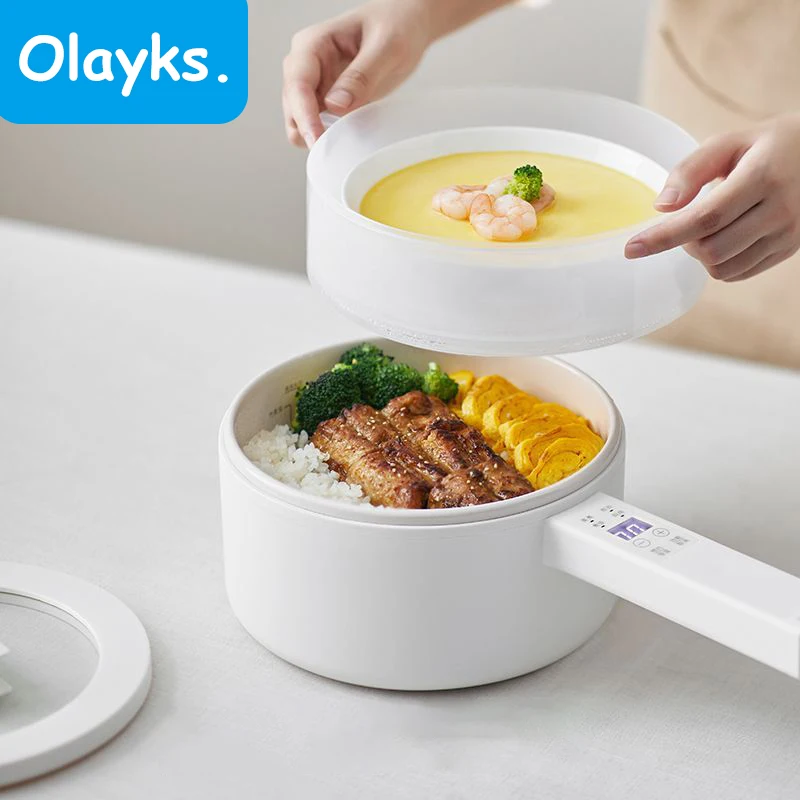 Olayks 1.5L/2L Electric Cooker Multi-Function Rice Cooker 220V Home Kitchen Appliance Mini Smart Timed Hot Pot For Dormitory