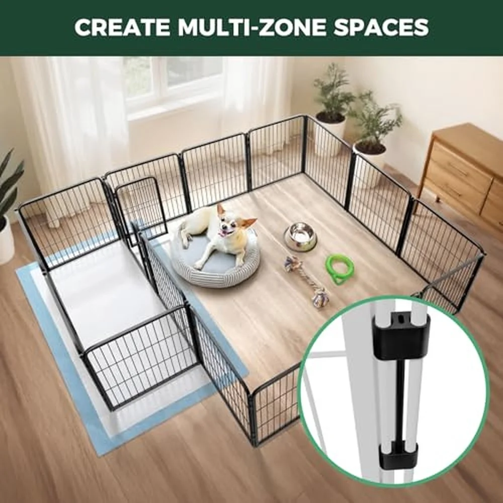 Homeplus Indoor Dog Playpen with Divider Connectors 24