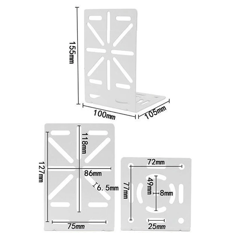 L Shape Adapter Steel Plate Outdoor External Wall/Corner Mount Bracket Holder Monitoring Pole Hoop Bracket for Security Camera