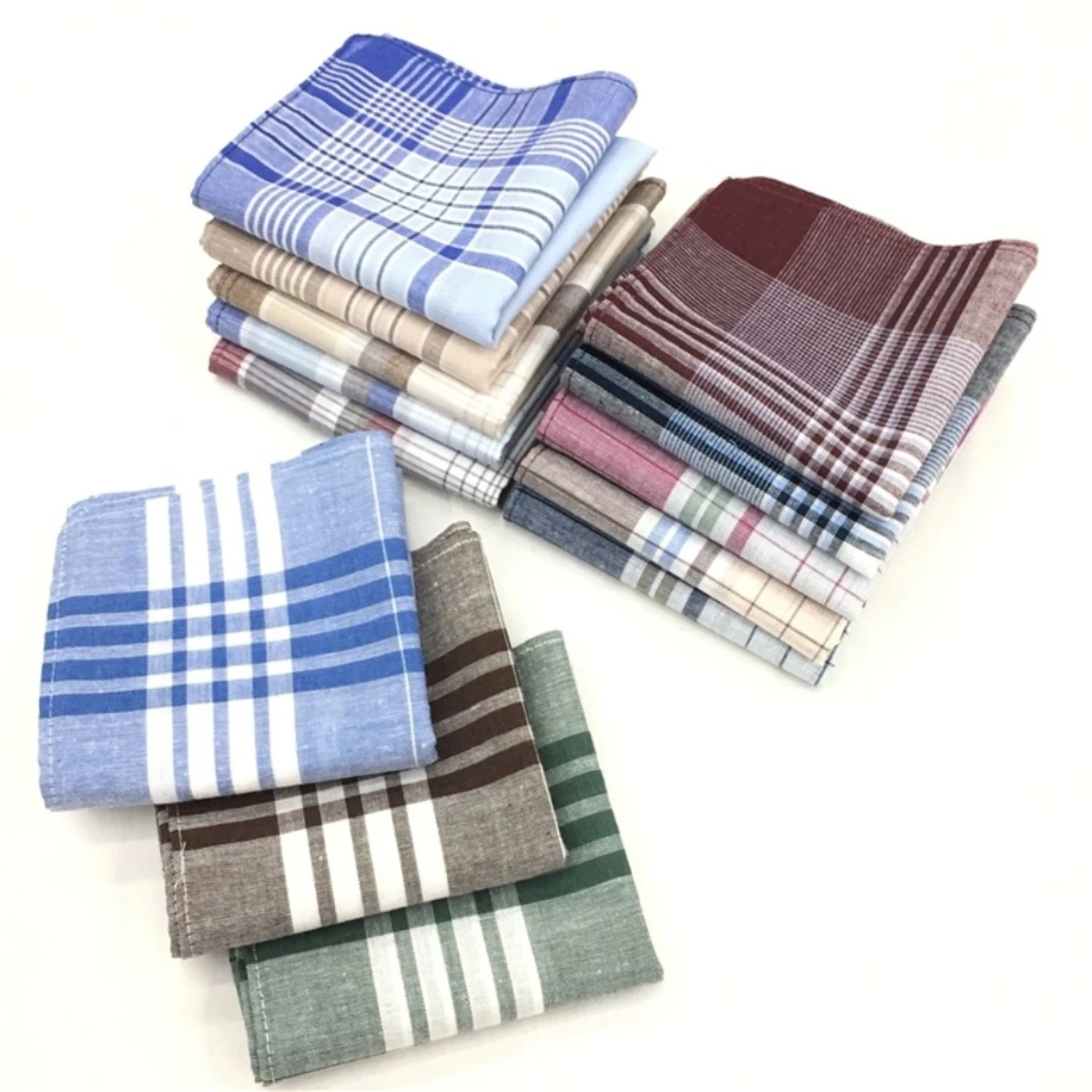 SHSEJA-Exquisite Handkerchief for Men, Pocket Towel, Cotton Business Casual Handkerchief, High Quality, 40x40cm, 12Pc Lot