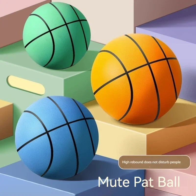 24cm Silent Basketball Size No.7 Mute Bouncing Basketball Indoor Silent Ball Foam Basketball Bounce Sports Entertainment Ball