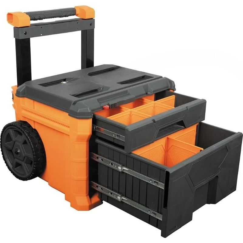 54801MB MODbox Rolling Drawer Tool Box, Heavy-Duty Double Drawer Tool Organizer, Deep Stackable Set image 2