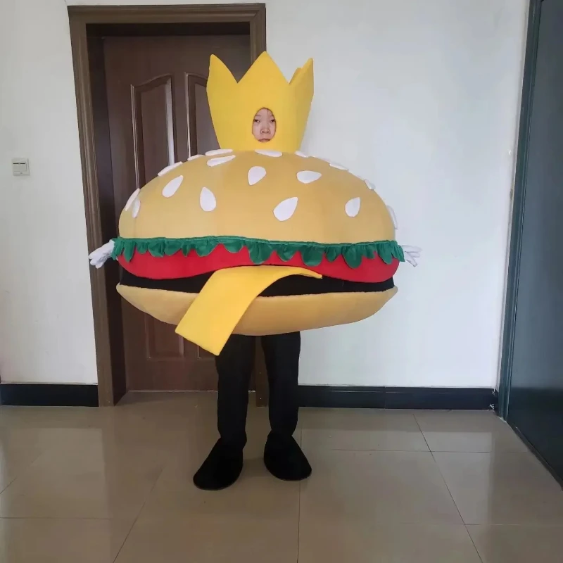 

Cosplay Hamburger Pizza Mascot Adult Party Animal Carnival Advertising Event Costume Fancy To Enhance The Atmosphere Props