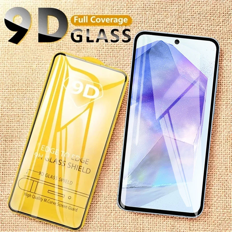 Закаленное стекло 9D для Samsung Galaxy A55 5G A35 A54 A15 A25 A34 A24 A14 A53 A33 A52 A32 A13 A12 A51 A71, защита экрана, 2-4 шт.