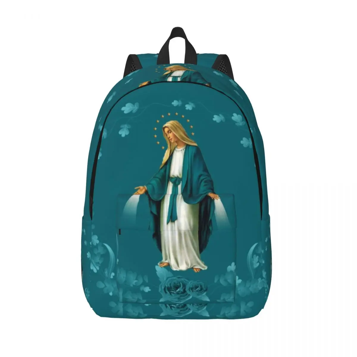 مخصص مريم المقدسة السفر حقيبة من القماش الرجال النساء مدرسة محمول الكتب الكاثوليكية مريم العذراء كلية الطالب Daypack أكياس #1