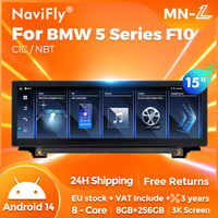 15 inch Android 14 Wireless CarPlay Auto Radio For BMW 5 Series F10 F11 3K Multimedia Video Player GPS Navigator 4G All-in-one