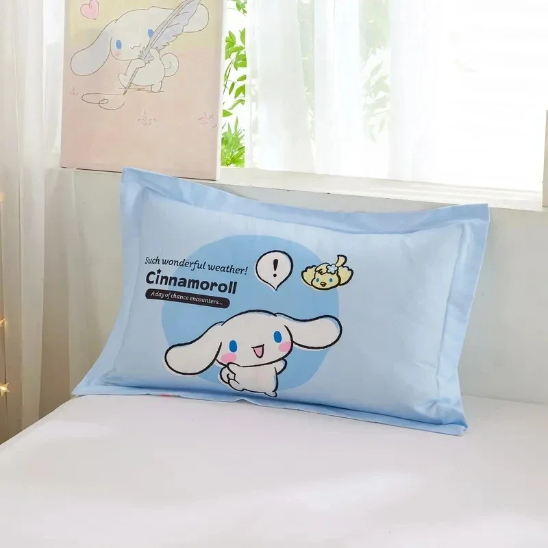 Sanrio Kawaii Hello Kitty Pillowcase Anime Cinnamoroll Cotton Cartoon Single Pillowcase Protective Cover Cute Student Bedding