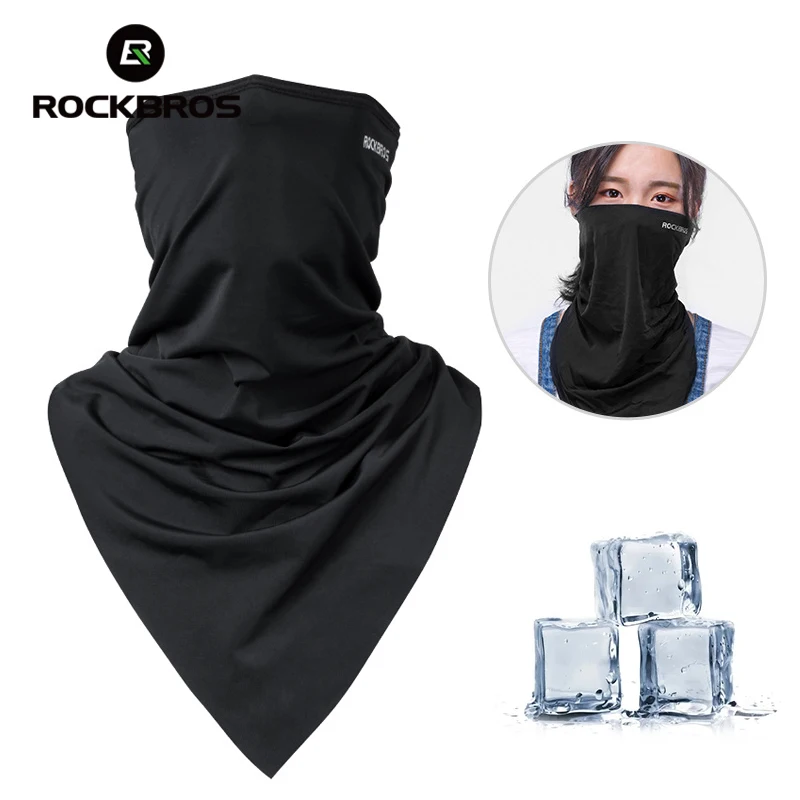 ﻿ROCKBROS Cycling Bandana Face Masks Scarf Summer Sun UV Protection Motorcycle Bike Bicycle Ice Silk Cool Mask Neck Cover Men