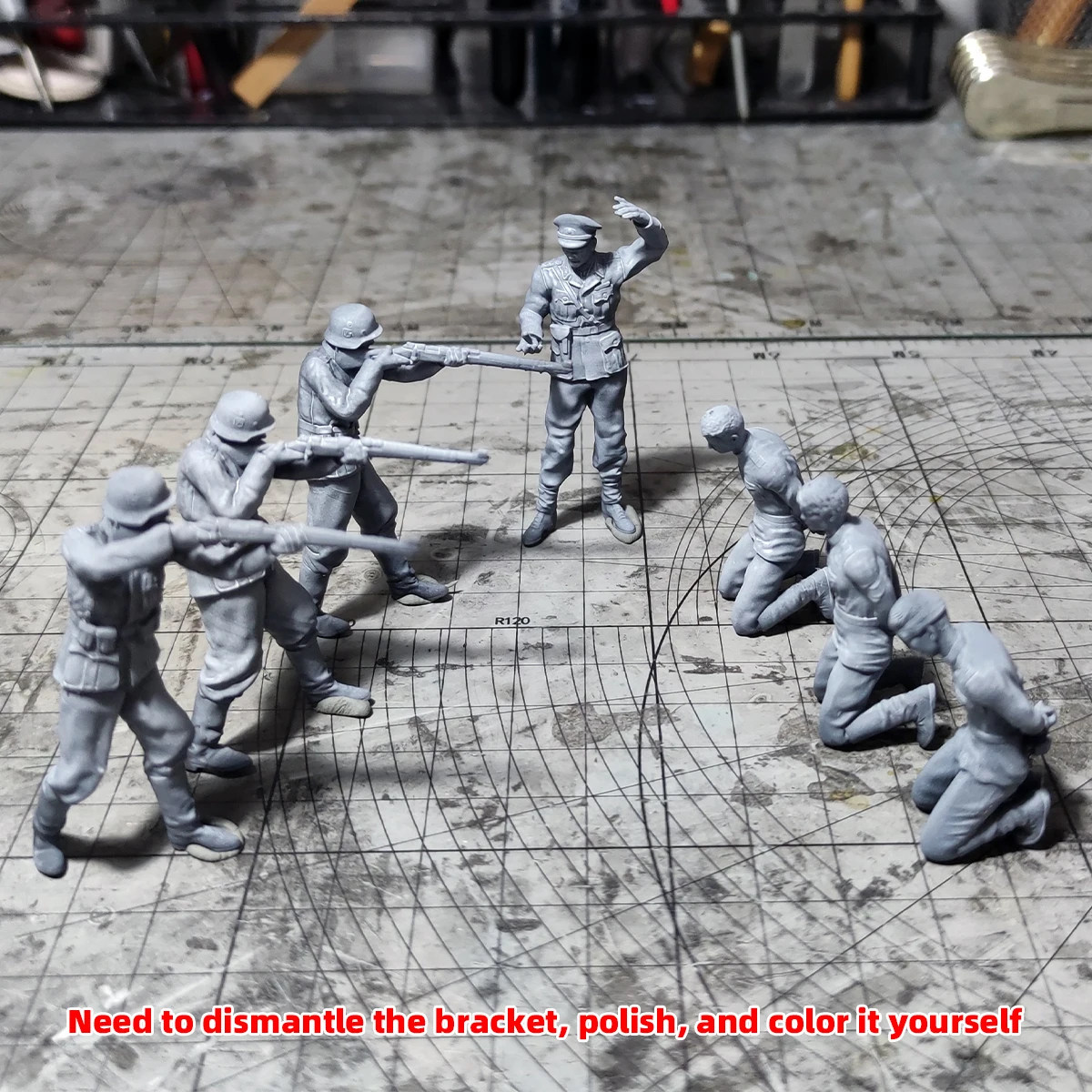1/35 1/48 1/72 3D-Harz-Miniatur-Modellbausatz Soldatenfigur Diorama-Soldaten-Szene Mini-Figuren 1939-1945 – Detail 3