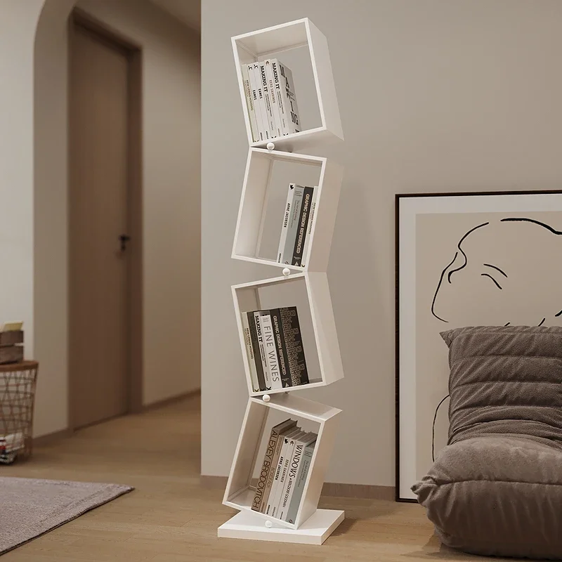 Minimalist Bookcase White Cube Industrial Bookcase Decor Sideboards Estanteria Modern Furniture For Livingroom