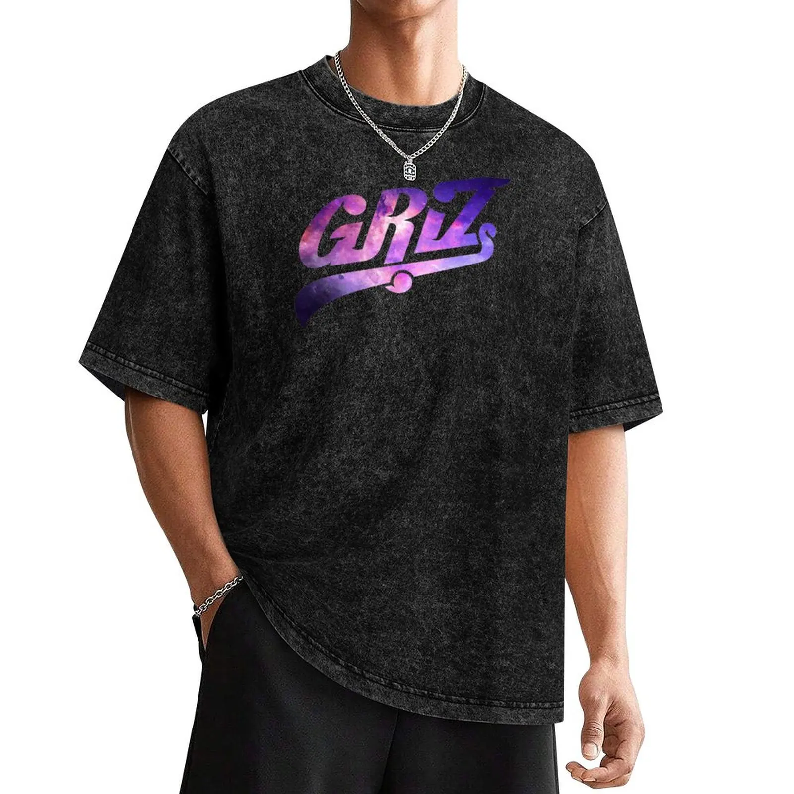 

Griz Purple Galaxy T-Shirt Clothing designer shirts rapper graphic tees Short sleeve tee slim fit t shirts for men