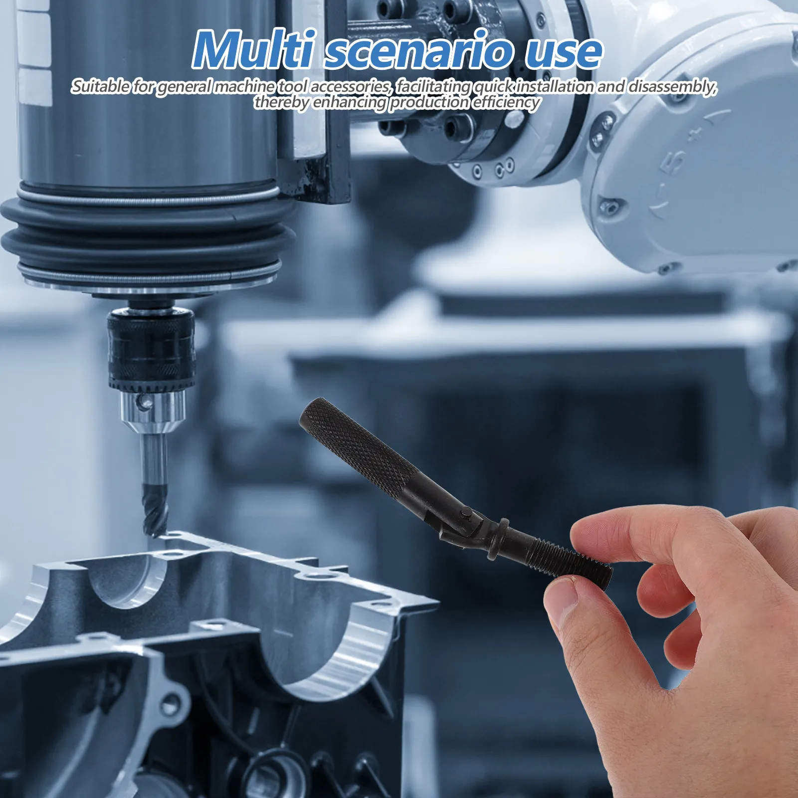 10Pcs Industrial Clamping Lever Handle with Zinc Alloy Knurled Thumb Nut for Quick Release Machine Tool Equipment Locking and
