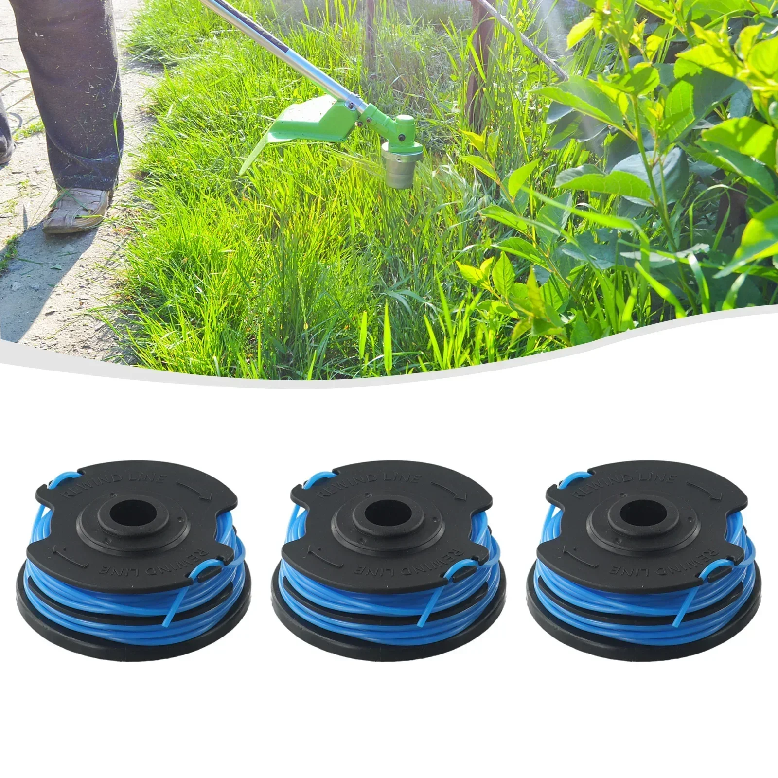 3 ชิ้นTrimmer Spool Thread Spoolสําหรับหมาป่าGT840 GT850 GT-F10 จากBjh 2013 9306821   ชิ้นส่วนเครื่องมือไฟฟ้าทดแทนเครื่องตัดหญ้า