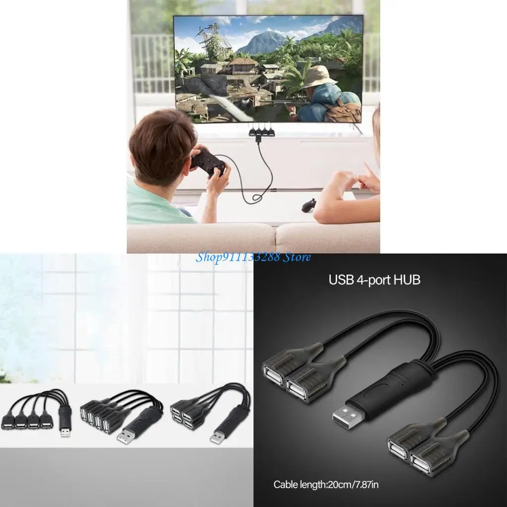 

G88D USB Y Splitter Cable для зарядки 4 на 1 USB -самец до 4 USB 2.0 Женский экстендер Данные Данные Данные Зарядка Сплит