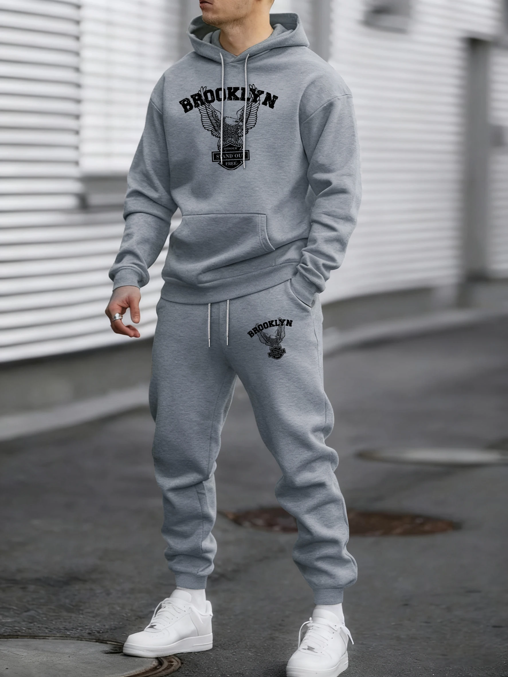 2026 Pattern Printing Man Retro Tracksuit Autumn Warm Hoodies Casual Soft Loose Clothing Unisex Simple Pants