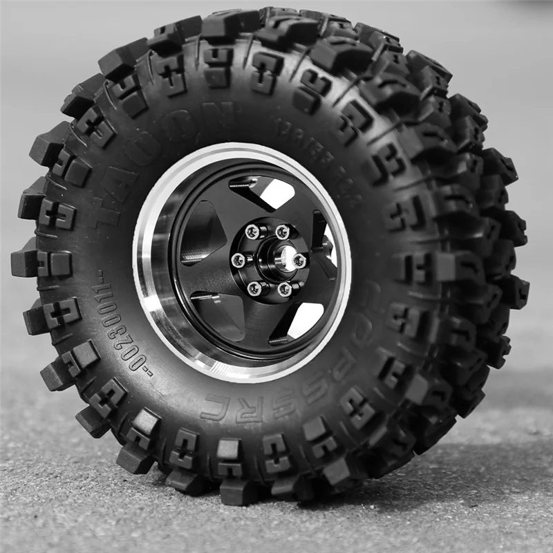 AS96-4Pcs 136 مللي متر معدن 2.2 بوصة Beadlock عجلة ريم الإطارات مجموعة ل 1/10 RC الزاحف سيارة محوري SCX10 الشبح RR10 كابرا TRX4 YK4082