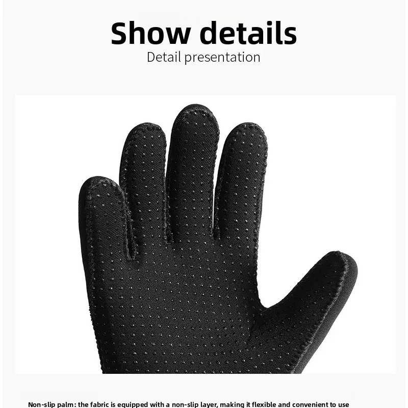 Hook-loop Neoprene Diving Gloves, 3mm & 5mm, Anti-slip, Ideal for Diverse Aquatic Adventures from Snorkeling to Kayak Paddling