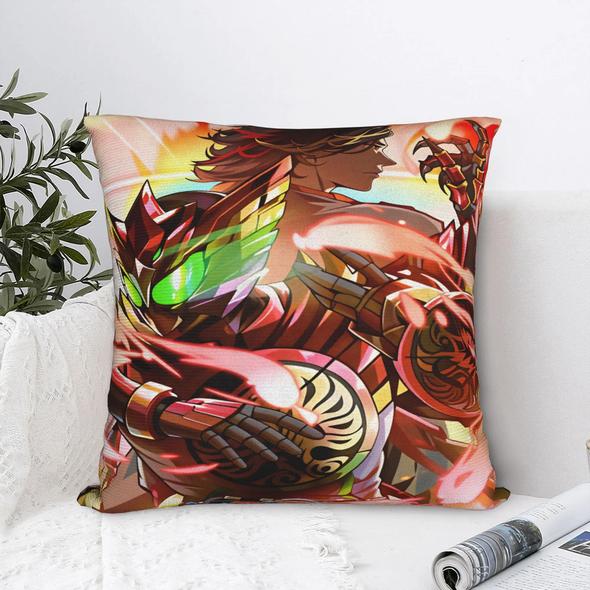 Pillow Case Kamen Riders Soft  Pillow Cover For Living Room Chair Retro Trendy Pillowcases