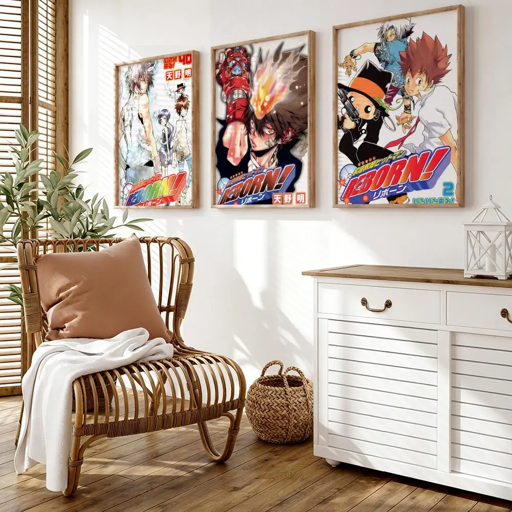 K-Katekyou Hitman Reborn Poster Wall Stickers HD Painting Self Adhesive Art Decals for Bedroom Living Room Home Decor