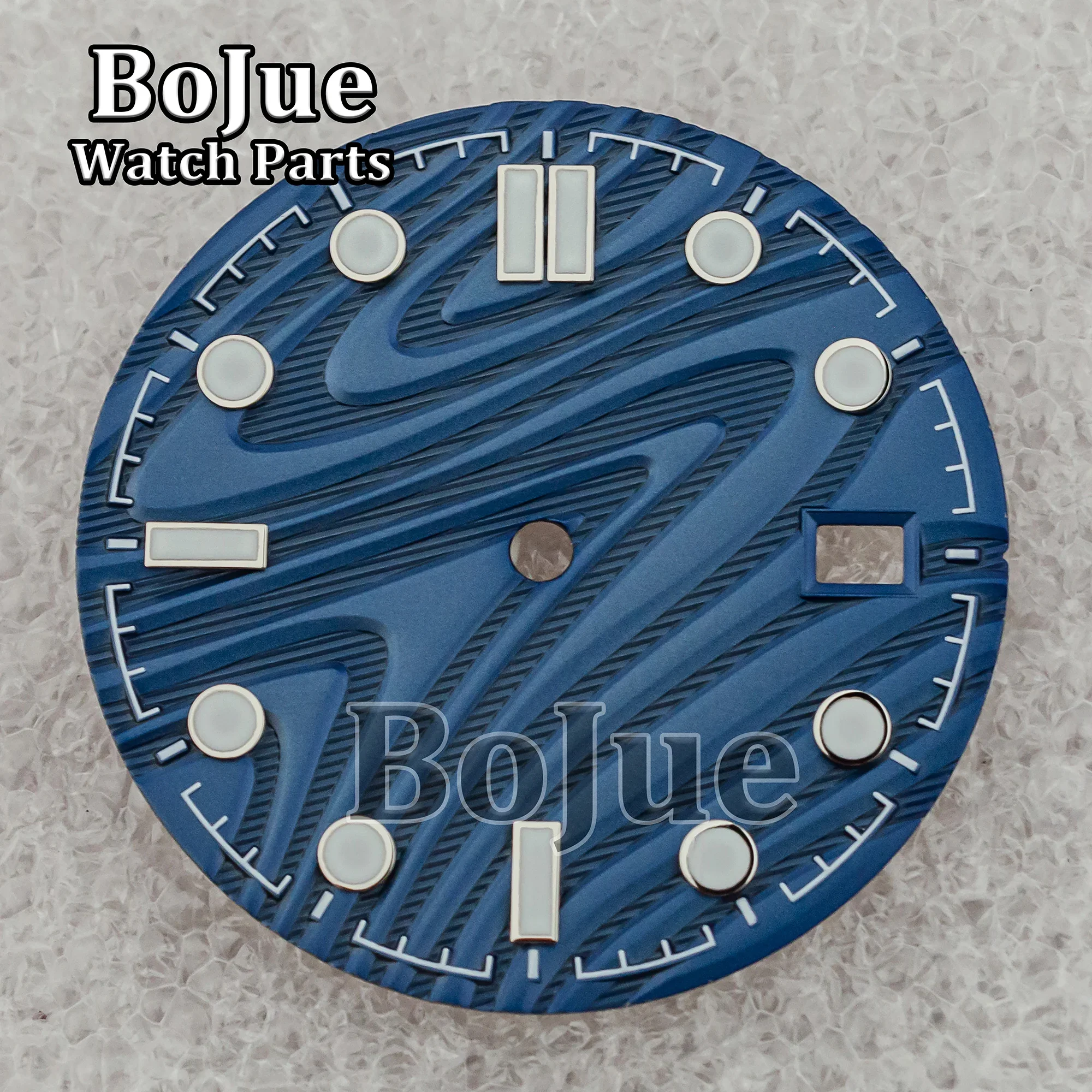 New Wave Dial 31mm NH35 Watch Dial Hands Needles Pointers Face for Seamaster 300 NH35 NH36 Movement Watch Accessories Replace