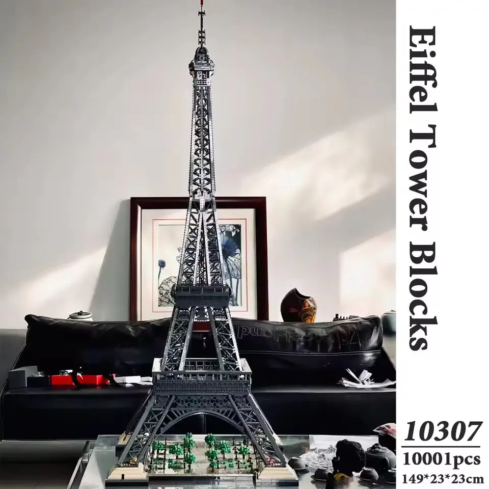 2025 IN STOCK 1.5M Tall Paris Eiffel Tower Architecture Model 10307 Set 10001Pcs Building Blocks Bricks Adults Toys Gifts