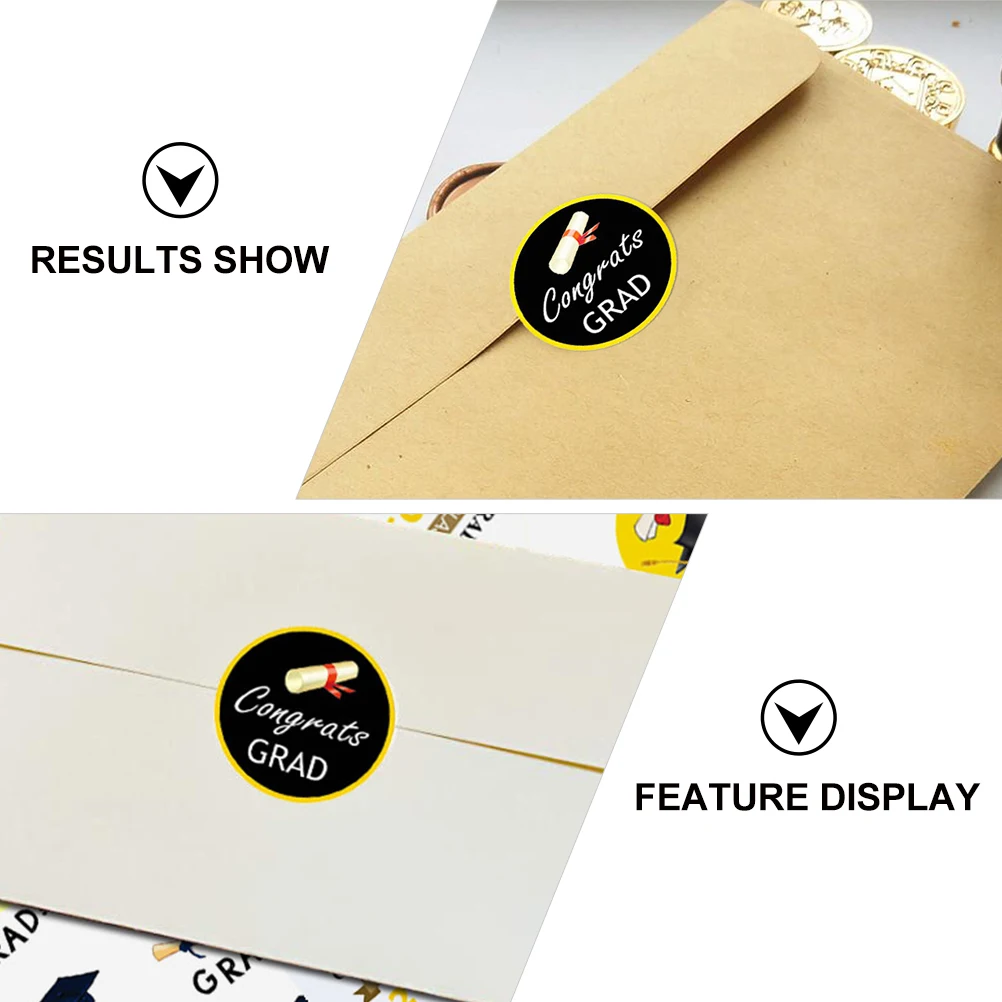 Graduation Sticker Gift Bag Party Favor Stickers Decorations Season Notebook Graduation Decor Cards