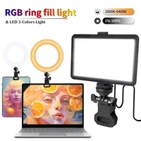 ZOMEI 6/8in Ring Light LED Fill Lamp Lighting with Clip On Laptop Computer For Video Conference Zoom Webcam Chat Live Streaming